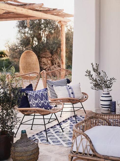 Textiles naturales estilo ibicenco