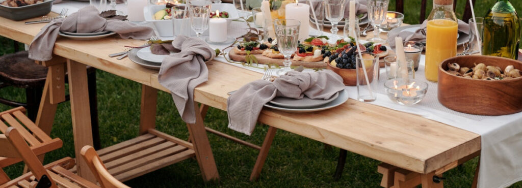 Mesas hechas con palets para el comedor o el jardín