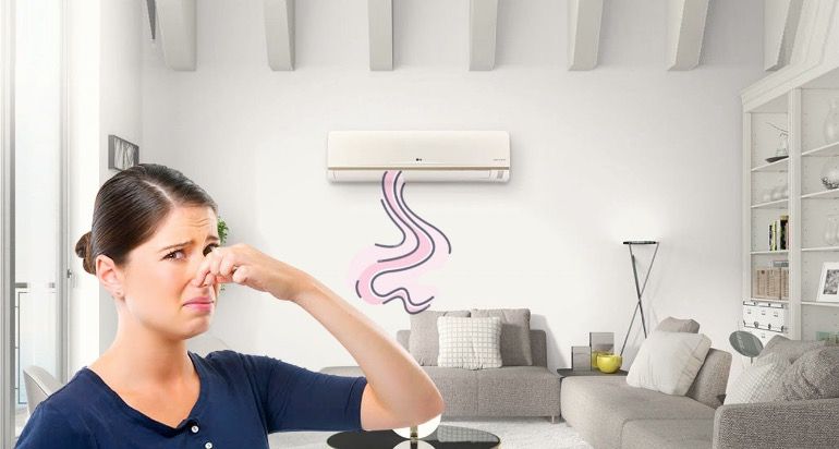 mal olor aire acondicionado