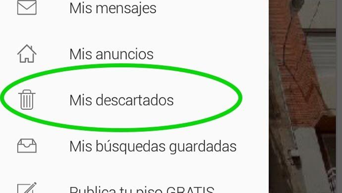 Nueva función app de fotocasa: descartar pisos de la lista