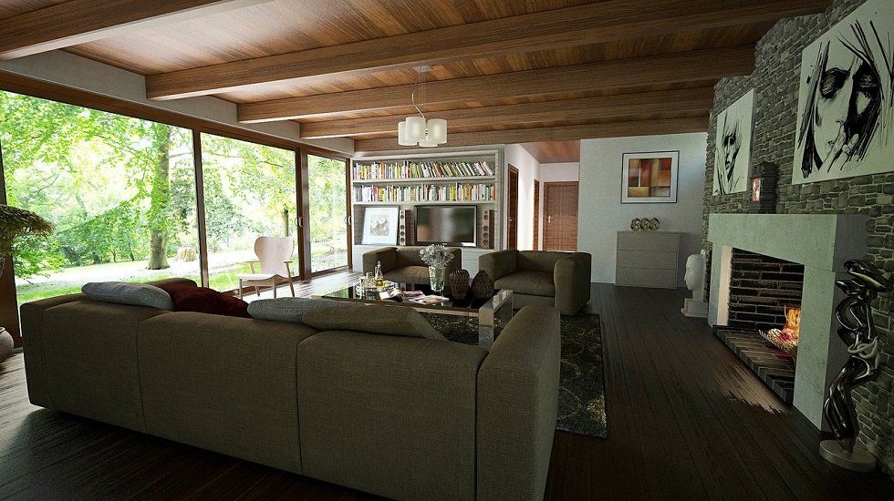 Viviendas con salones que dan al jardín