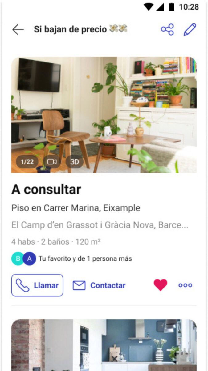 Listas de Favoritos Colaborativas Fotocasa