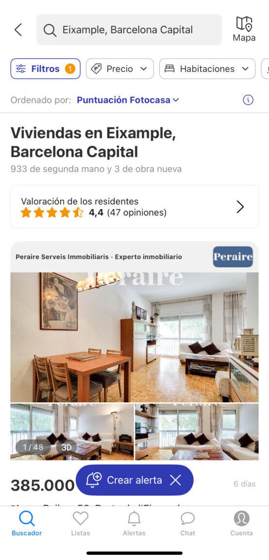 filtro bajada de precio