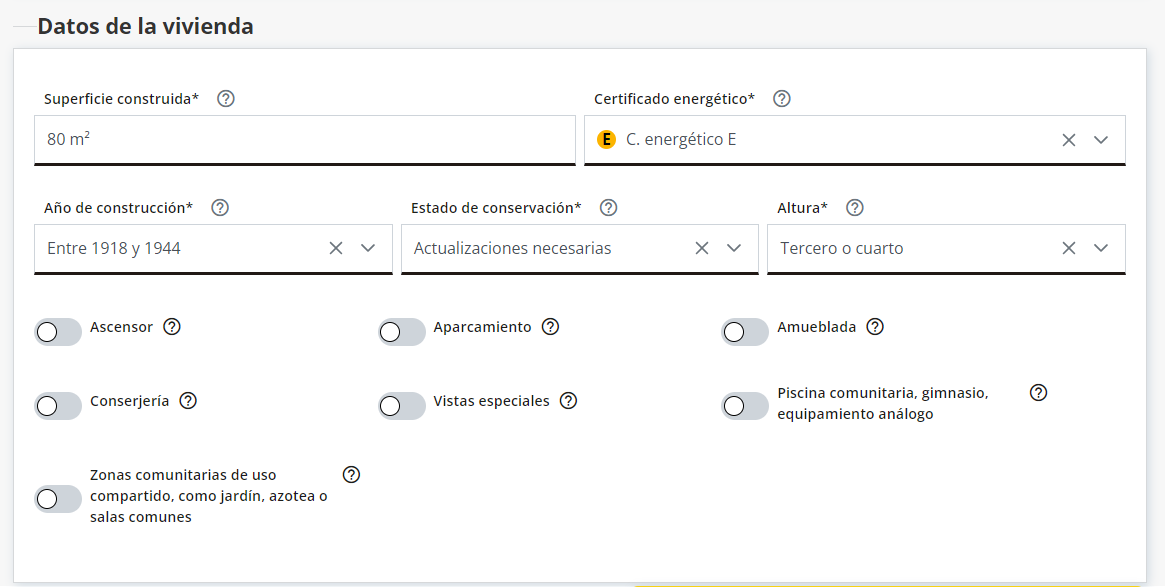 Añadir datos de la vivienda en el índice de referencia