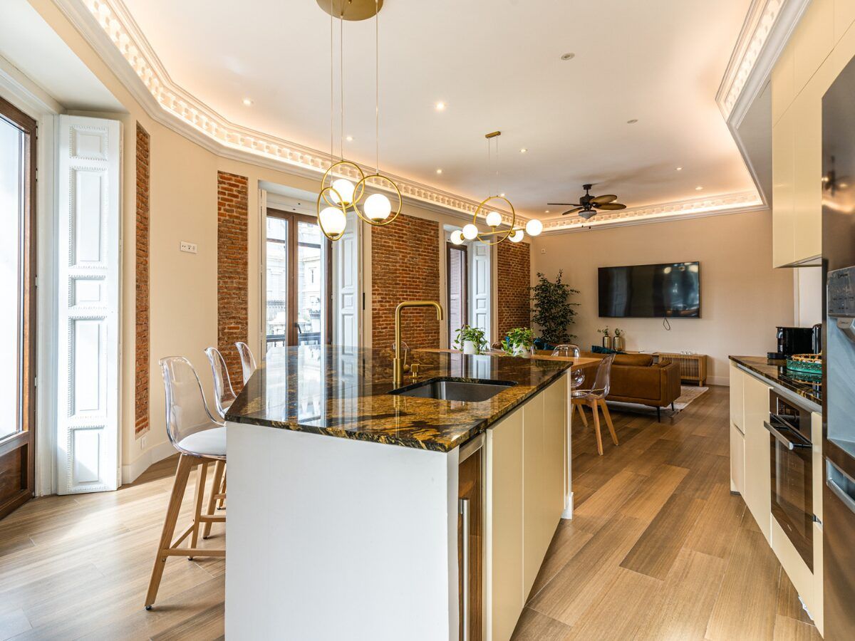 cocina piso con vistas en madrid