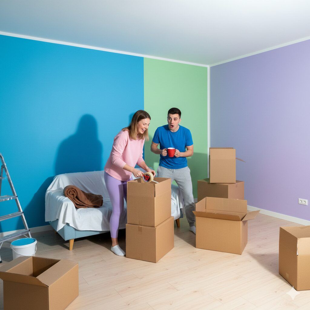 Dos personas se mudan a la vivienda que han comprado.